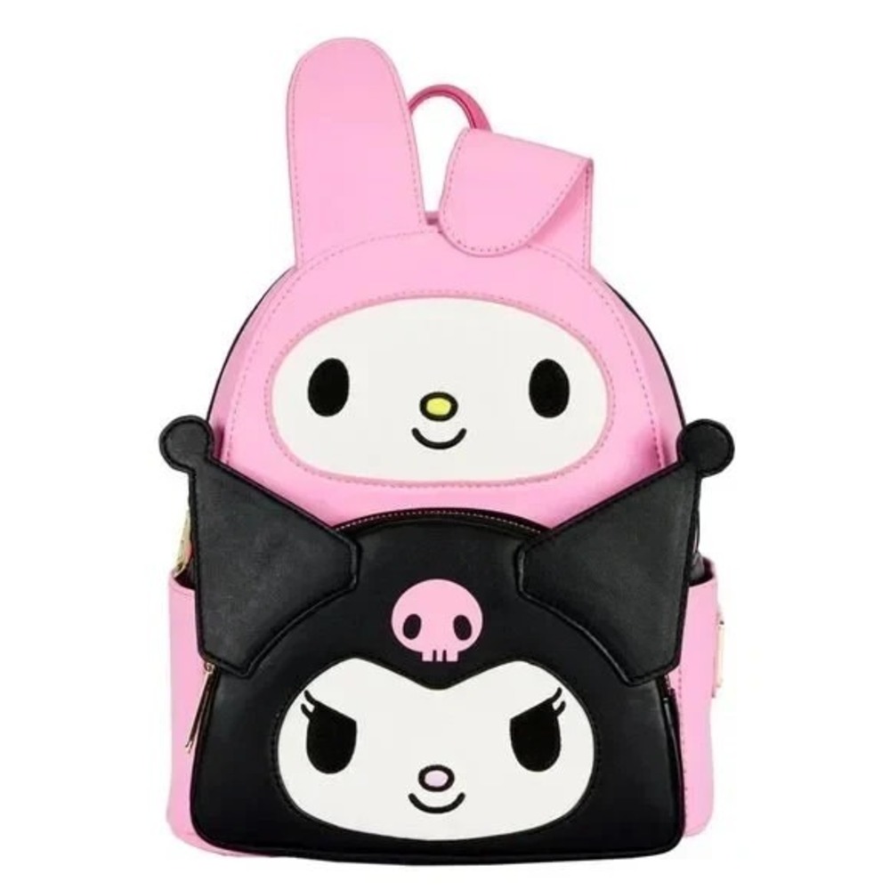 Loungefly My Melody and Kuromi Double Pocket Cosplay‎ Mini Backpack